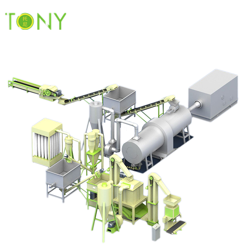 TONY alta qualità e tecnologia professionale 7-8Tons \/ hr impianto di pellet a biomasse